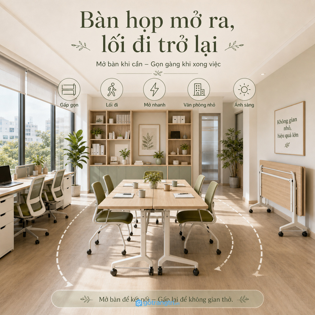 Phòng họp cố định dễ chiếm mặt bằng cả ngày