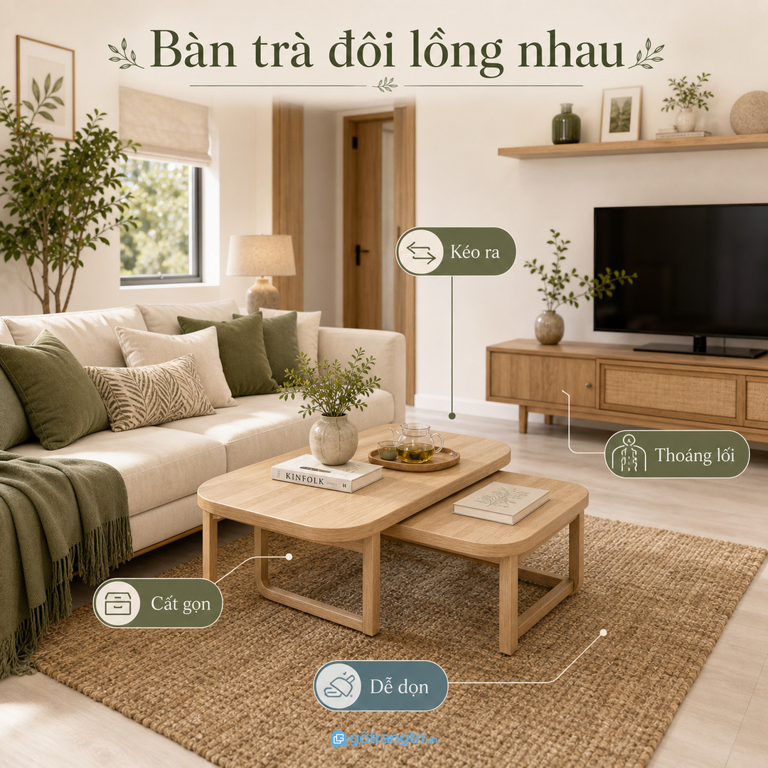 Một mặt bàn không đủ cho nhiều nhịp sinh hoạt