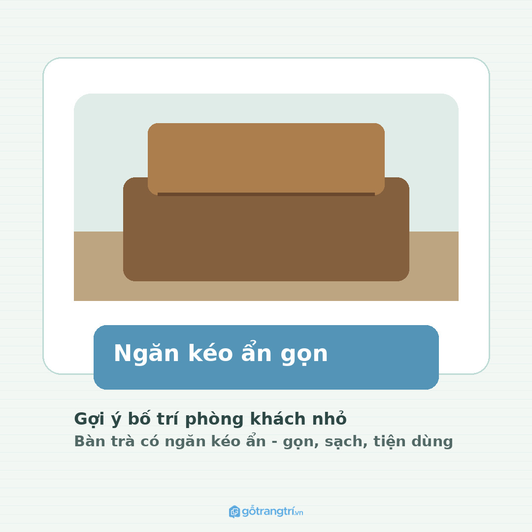 Mặt bàn kéo ra cần vừa tầm ngồi sofa để uống trà, đọc sách hoặc dùng laptop nhanh