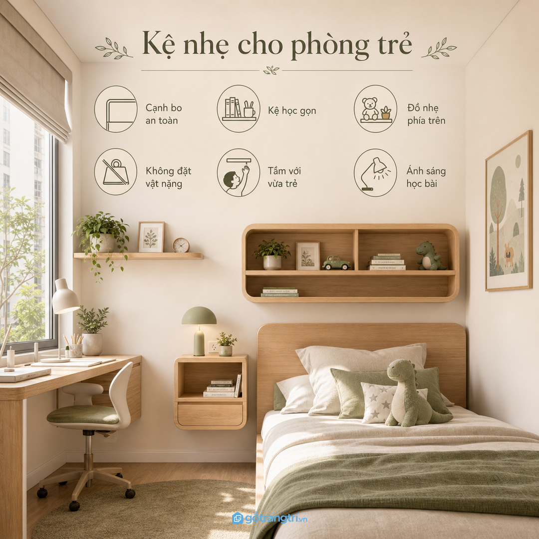Sách và đồ nhỏ rất dễ làm rối tab đầu giường