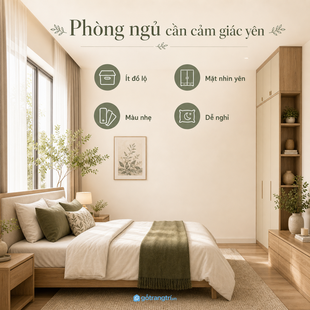 Phòng ngủ cần cảm giác yên trước khi nói đến phong thủy