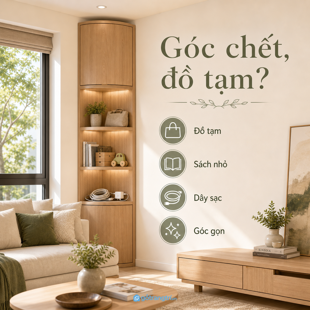 Góc chết dễ trở thành nơi để đồ tạm