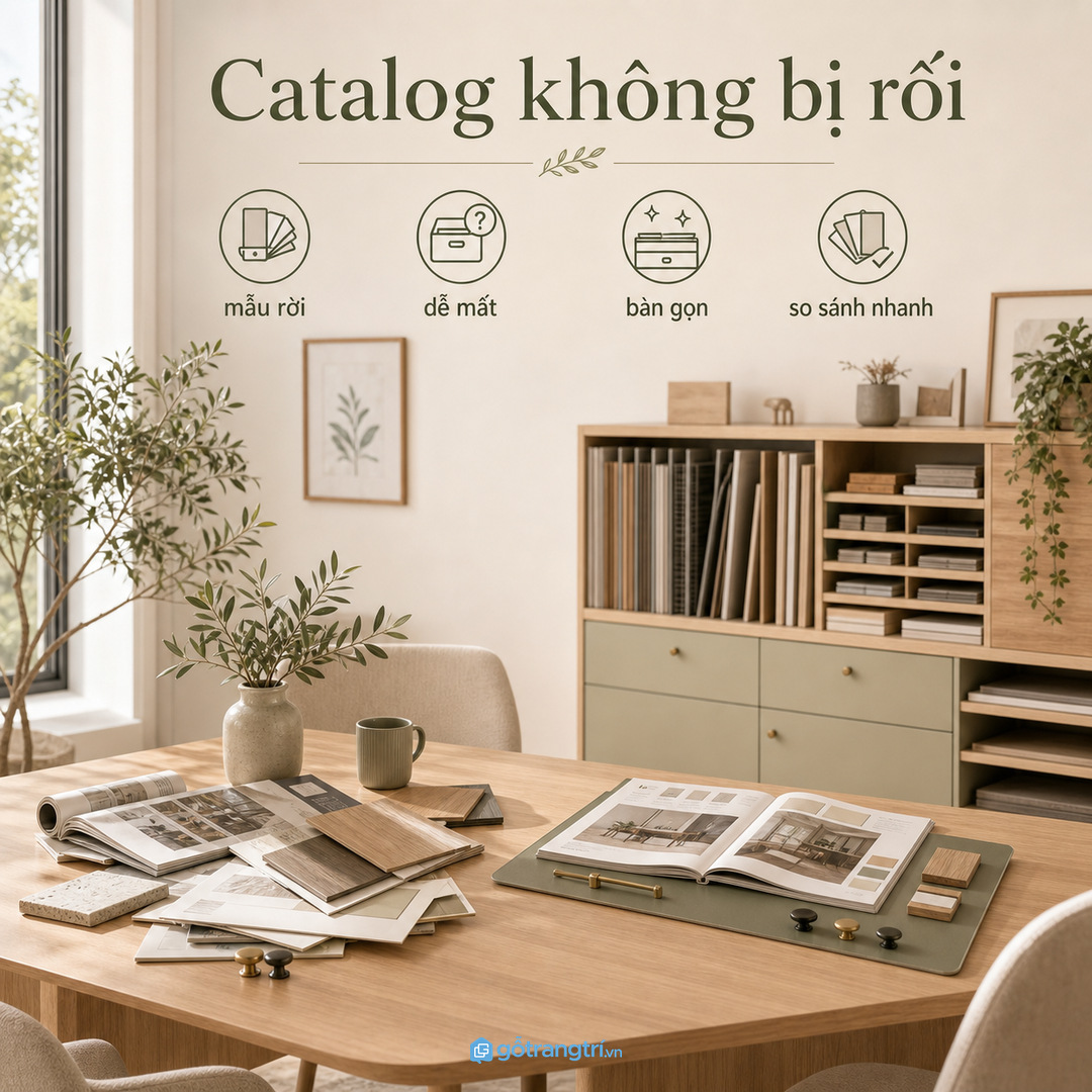 Catalog vật liệu dễ rối nếu không có chỗ cất riêng