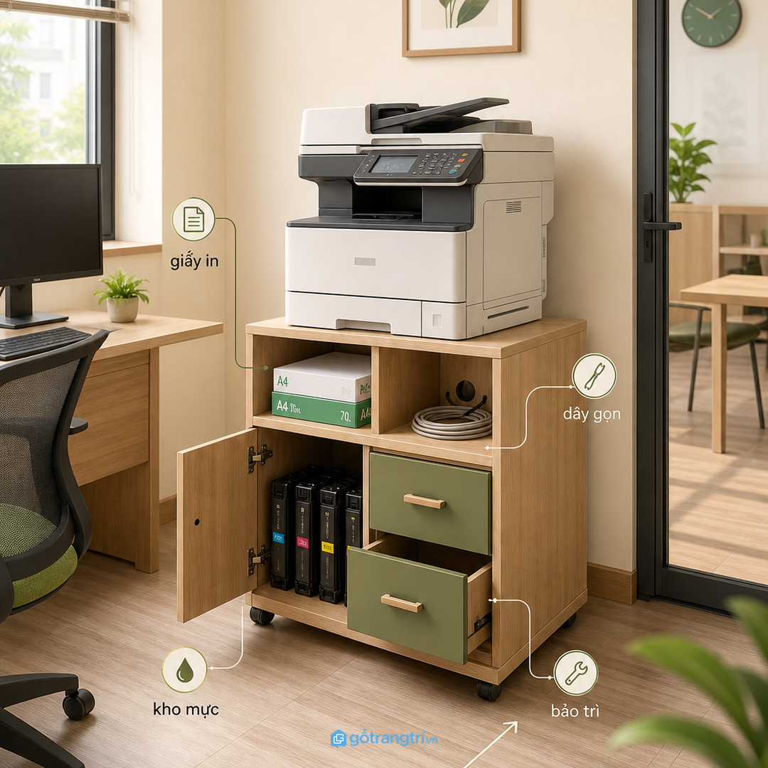Máy photocopy không đứng một mình