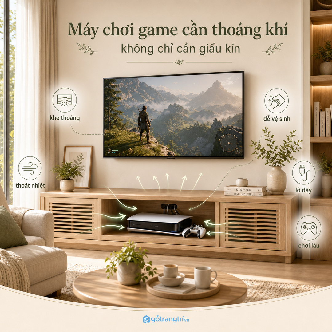 Máy chơi game cần thoáng khí chứ không chỉ cần giấu kín
