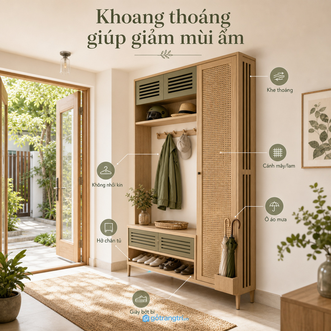 Đồ ướt và đồ khô không nên cất chung một khoang
