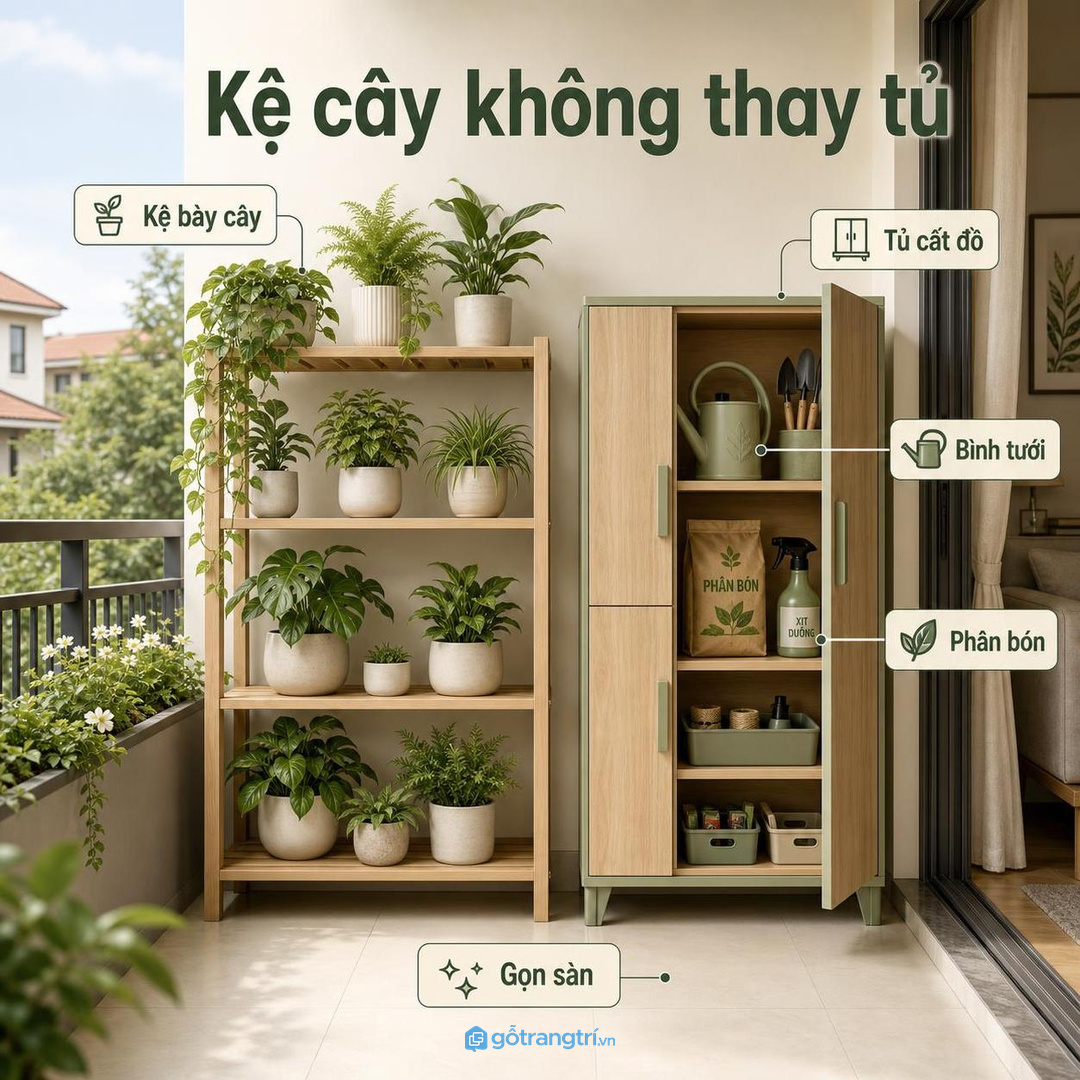 Đồ chăm cây cần tách khỏi đồ sinh hoạt để nhà sạch và an toàn hơn