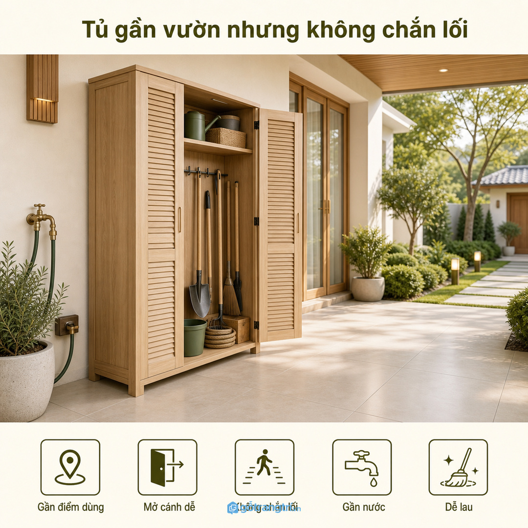 Đồ ướt, đồ khô, đồ sắc và chai lọ nên được tách khoang rõ ràng