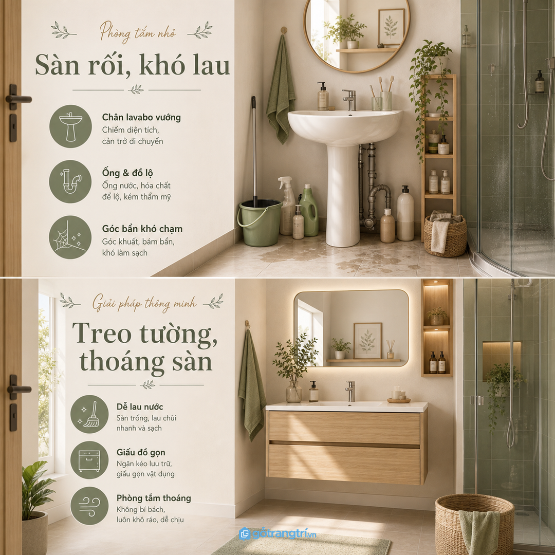 Treo tường kín giúp cửa căn hộ bớt rối mắt