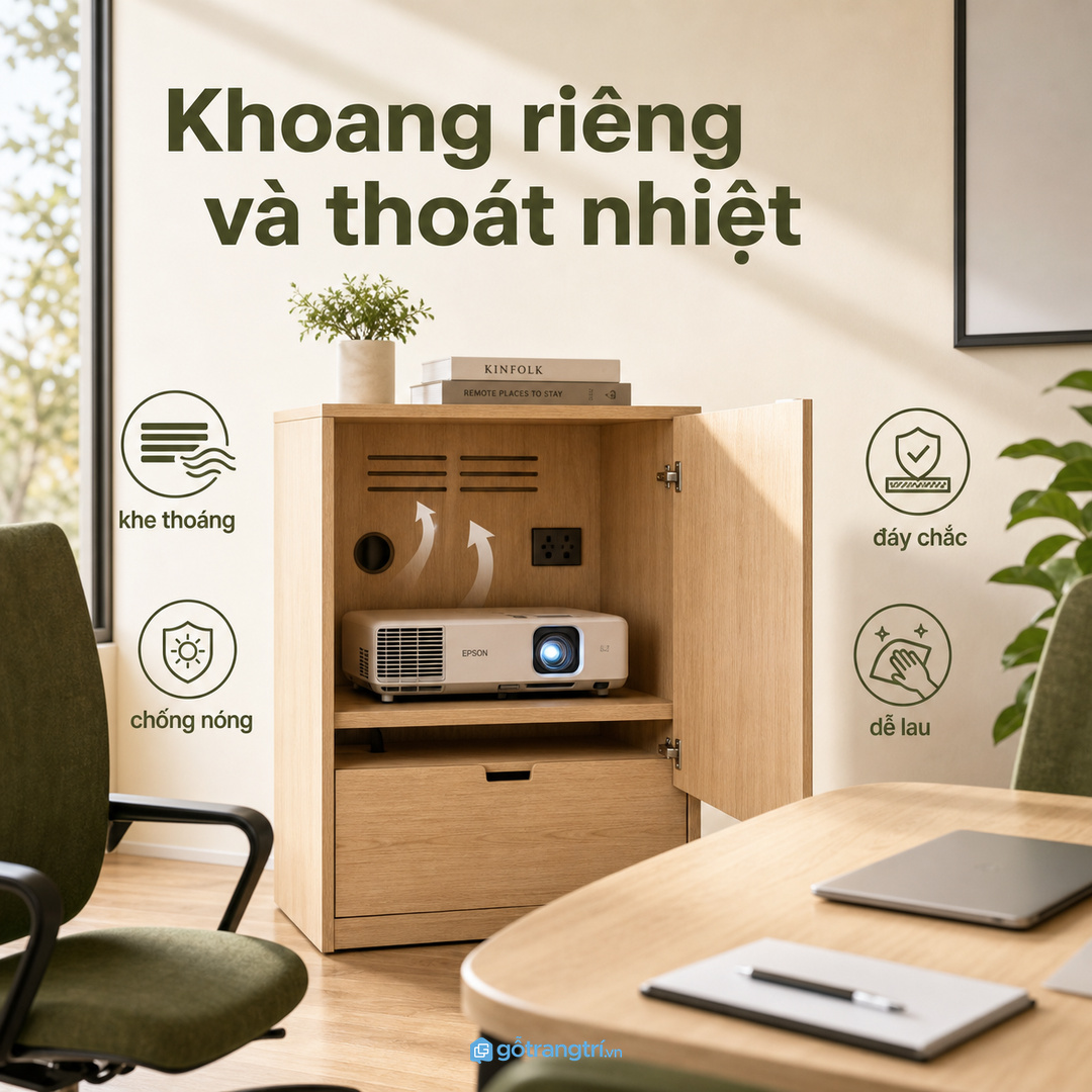 Máy chiếu cần khoang riêng và thoát nhiệt