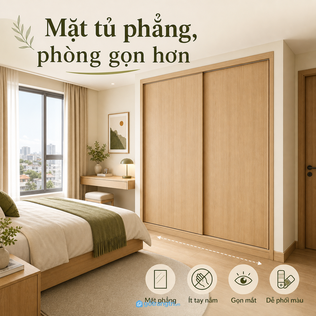Tận dụng chiều cao tủ mà phòng vẫn thoáng