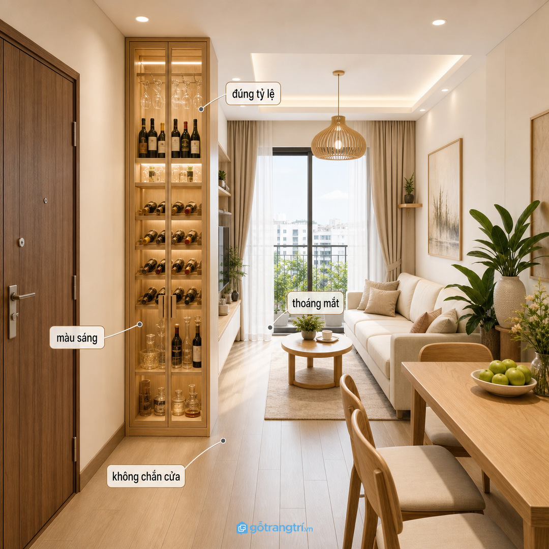 Cánh kính giúp sáng nhà nhưng dễ nhân đôi sự bừa bộn