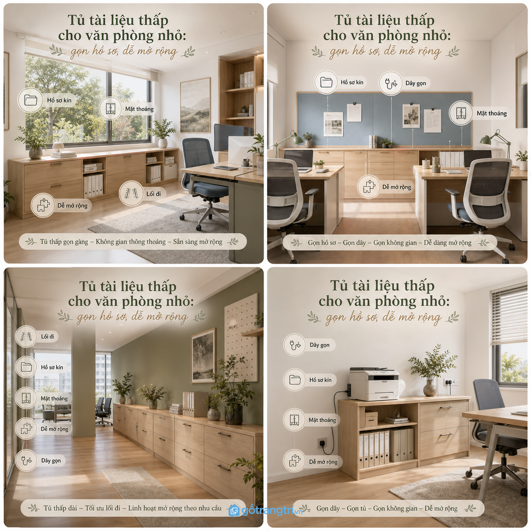 Chia hồ sơ theo tần suất sử dụng trước khi chốt kích thước tủ