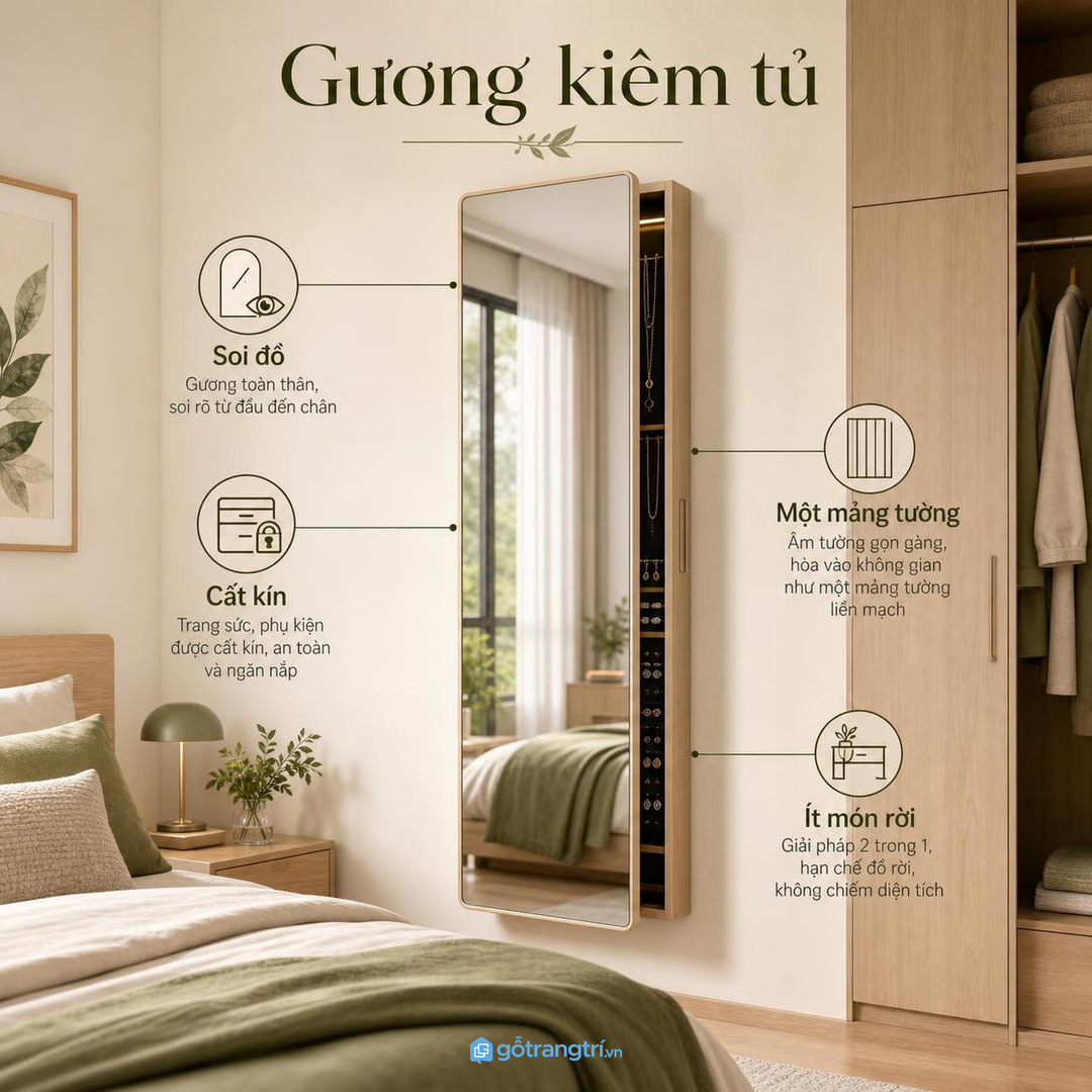 Cánh gương giúp một món làm được hai việc