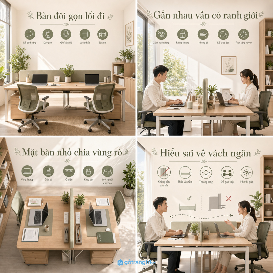Điều dễ hiểu sai là vách ngăn càng cao càng chuyên nghiệp