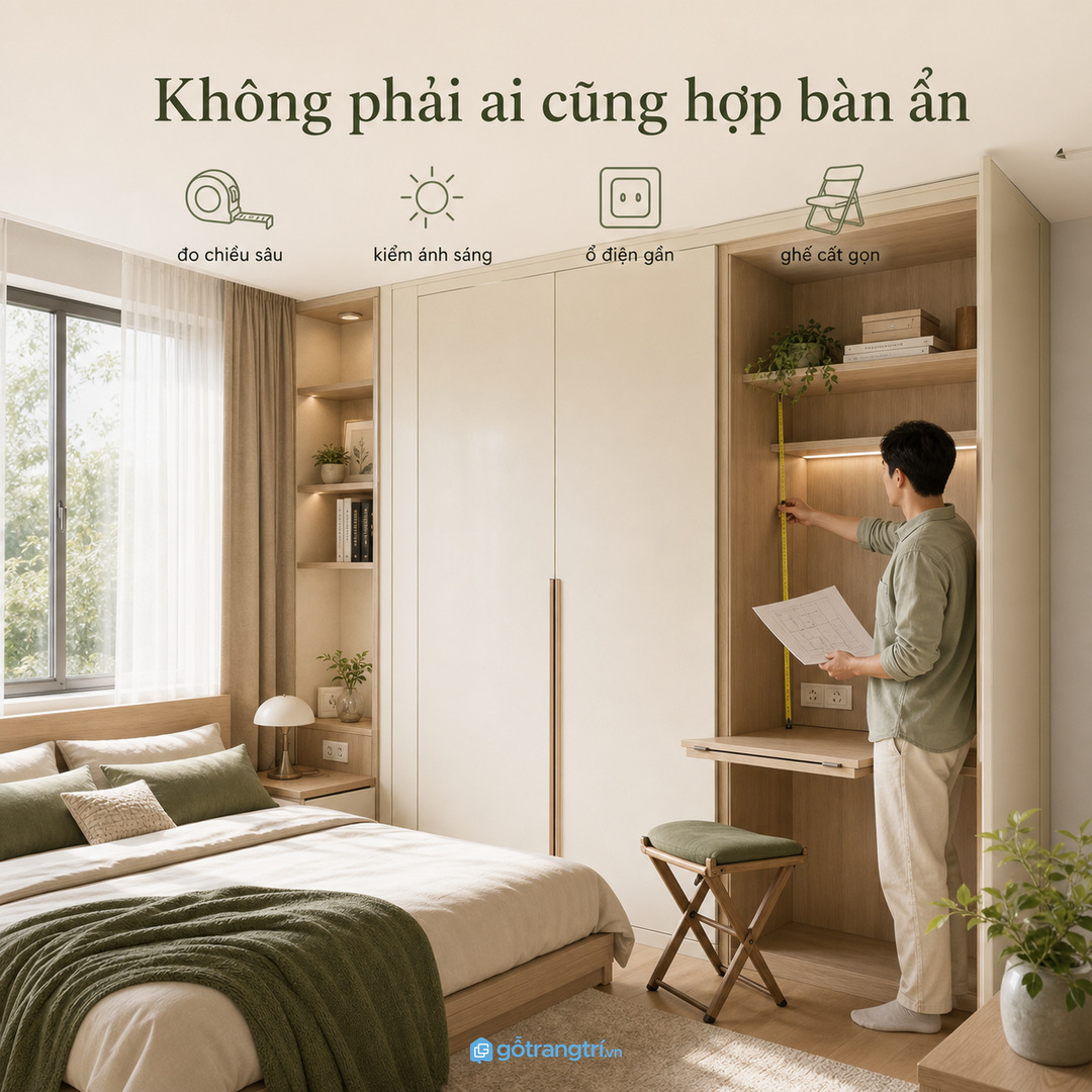 Không phải ai cũng hợp bàn ẩn trong tủ
