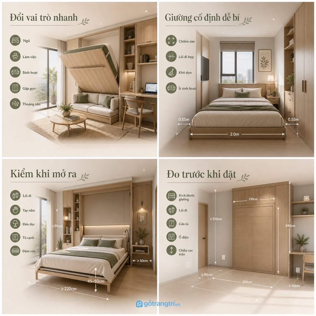 Chọn giường gấp phải kiểm cả lúc mở xuống chứ không chỉ lúc gập