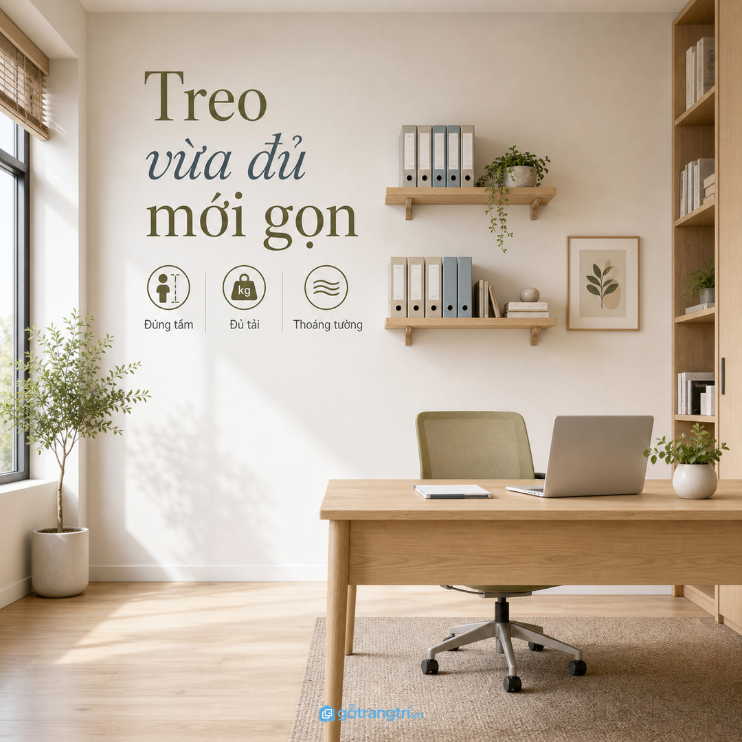 Không phải cứ treo nhiều kệ là văn phòng sẽ gọn