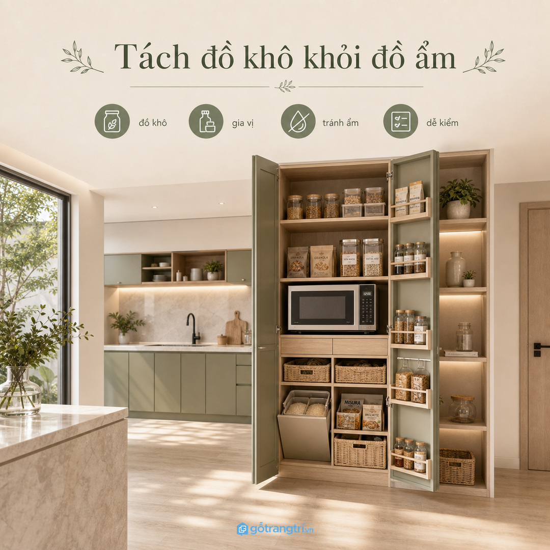Đồ khô cần khô thật, không chỉ cần có ngăn để cất