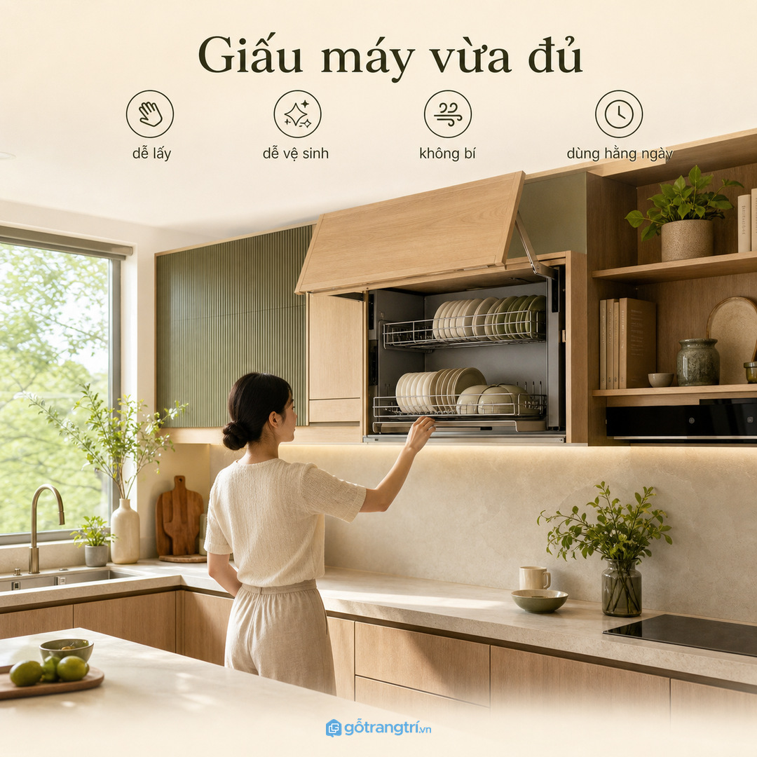 Giấu máy quá kín có thể làm khoang nóng ẩm và khó vệ sinh