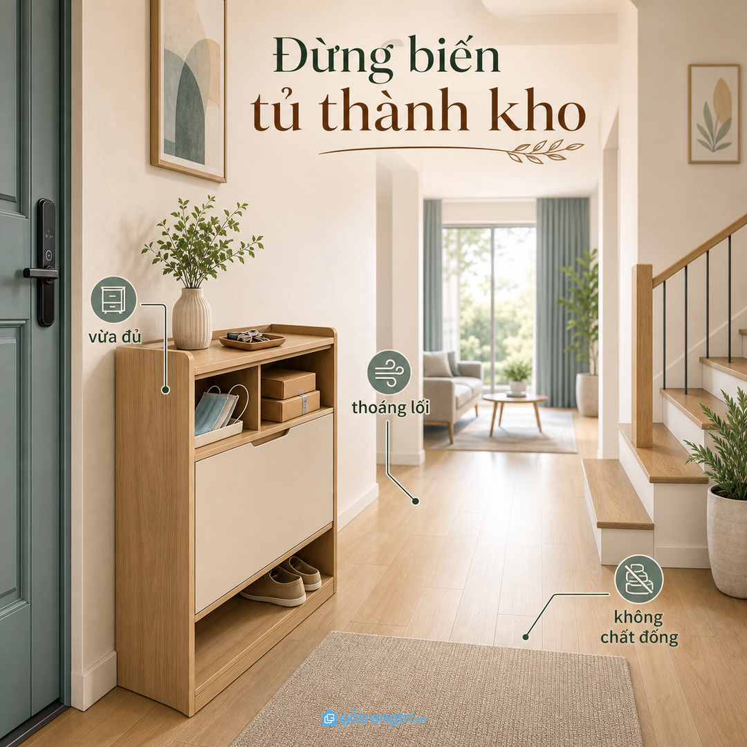 Tủ giao nhận chỉ đẹp khi không bị biến thành kho đồ lặt vặt
