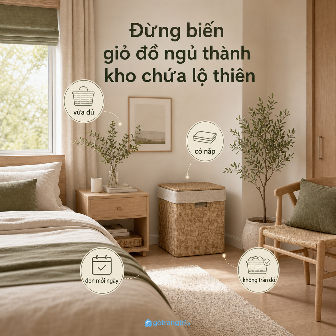 Đừng biến giỏ đồ ngủ thành kho chứa lộ thiên