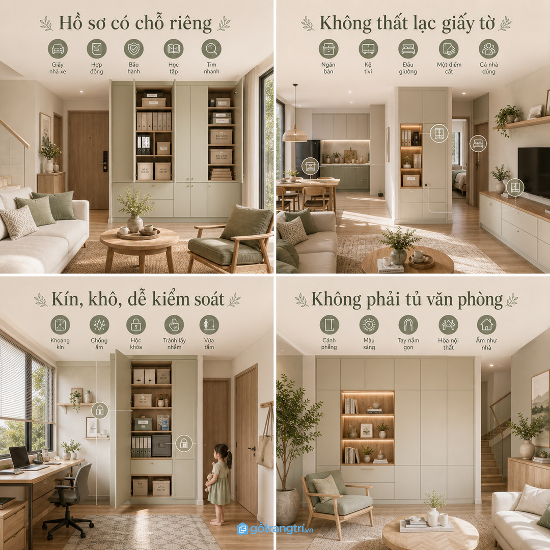 Bảo quản giấy tờ sai vị trí có thể làm tủ mất tác dụng