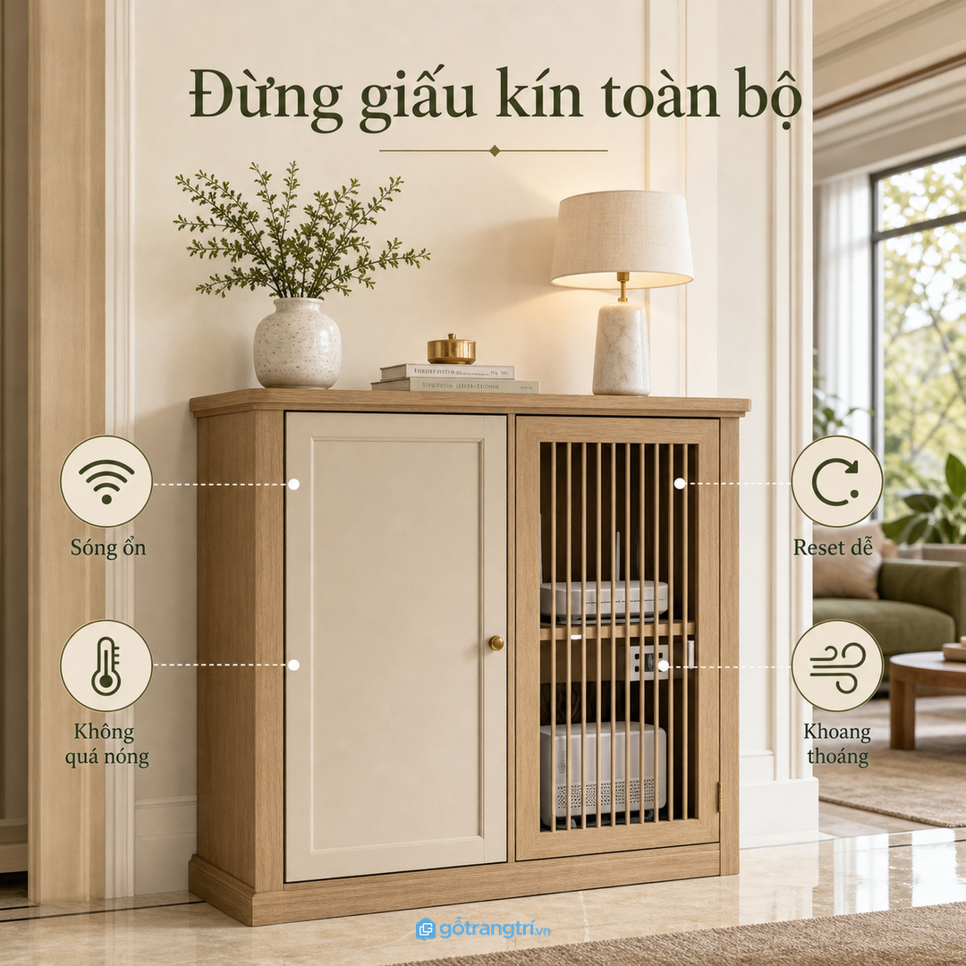 Khoang thoáng giúp modem, router và switch hạn chế nóng bí