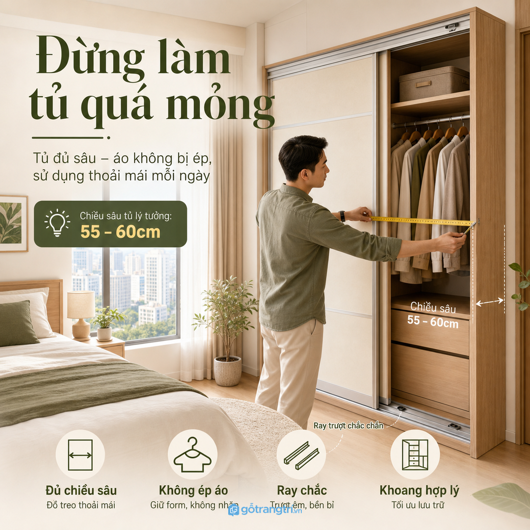 Khảo sát tường trước khi làm tủ âm tường