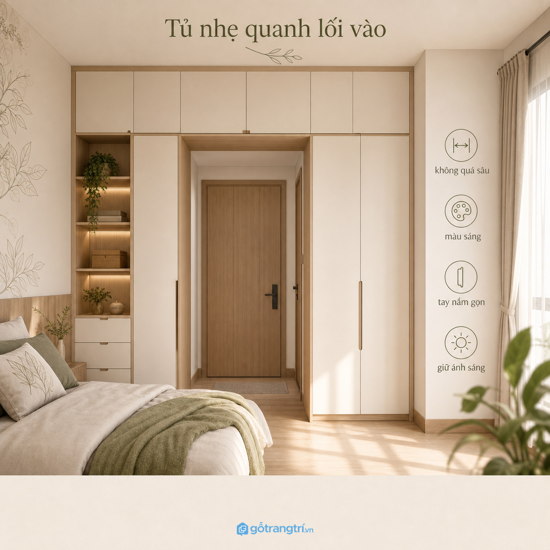 Dễ sai nếu làm tủ quá nặng quanh lối vào