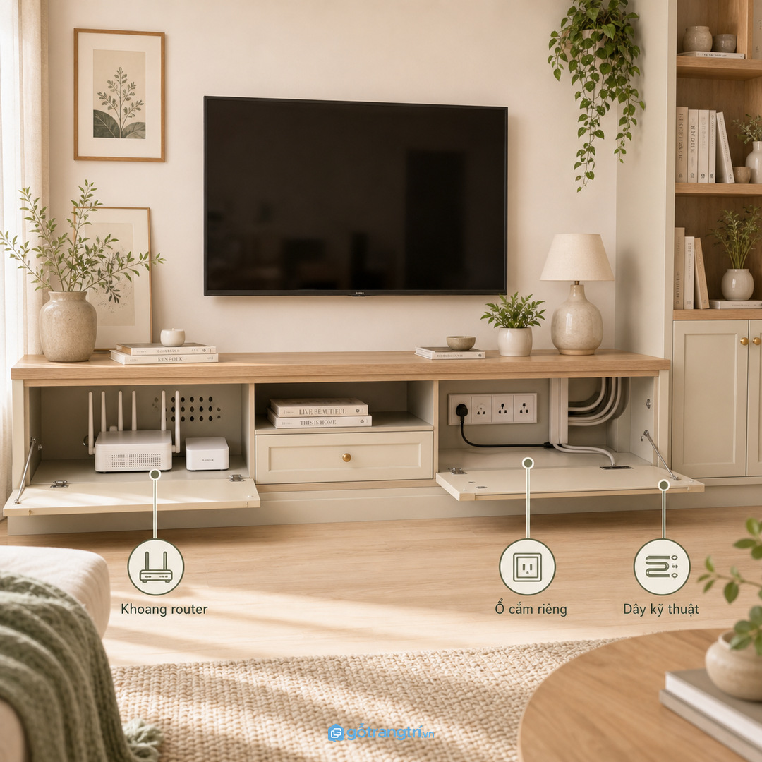 Không phải kệ tivi nào cũng nên nhồi thiết bị
