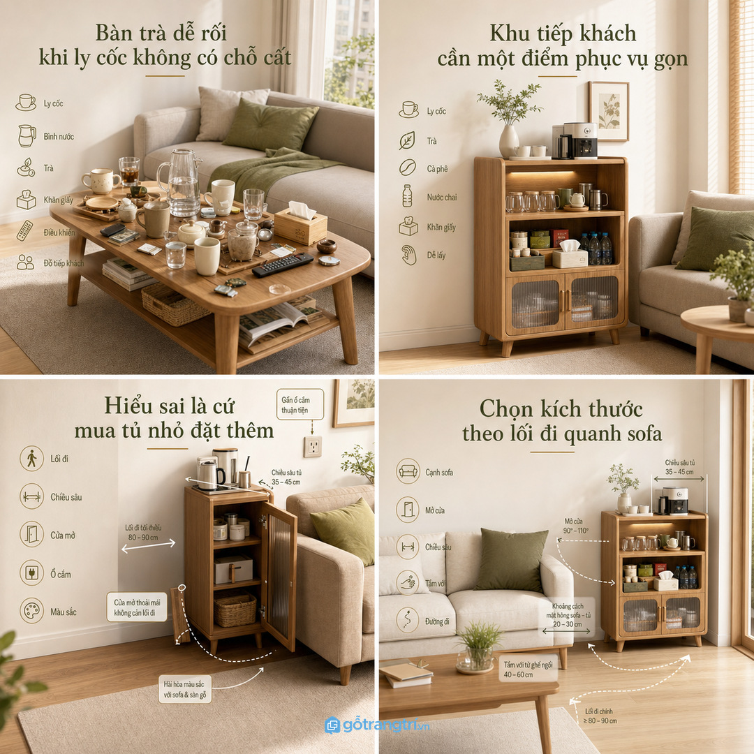 Đừng hiểu tủ trà nước là mua thêm một tủ nhỏ bất kỳ