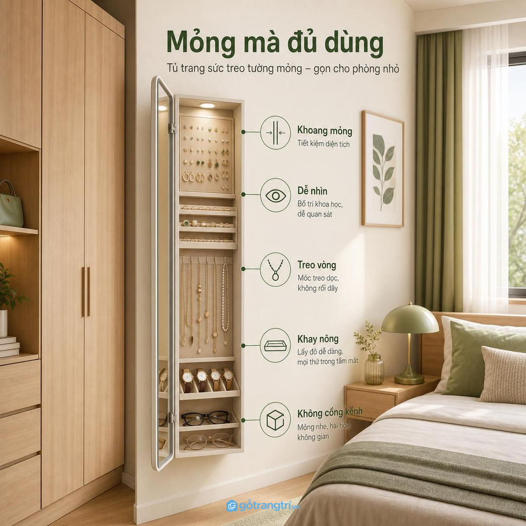 Tủ âm/tựa tường không đồng nghĩa với làm thật sâu