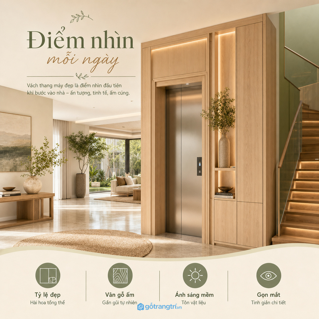 Không nên ốp kín nếu bên trong còn hộp kỹ thuật cần kiểm tra