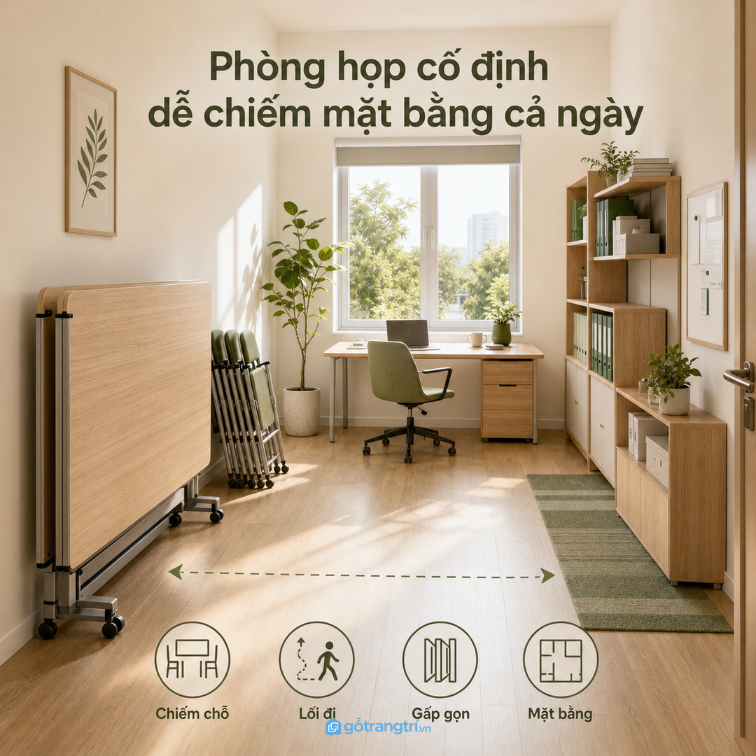 Chọn kích thước theo số người và khoảng kéo ghế
