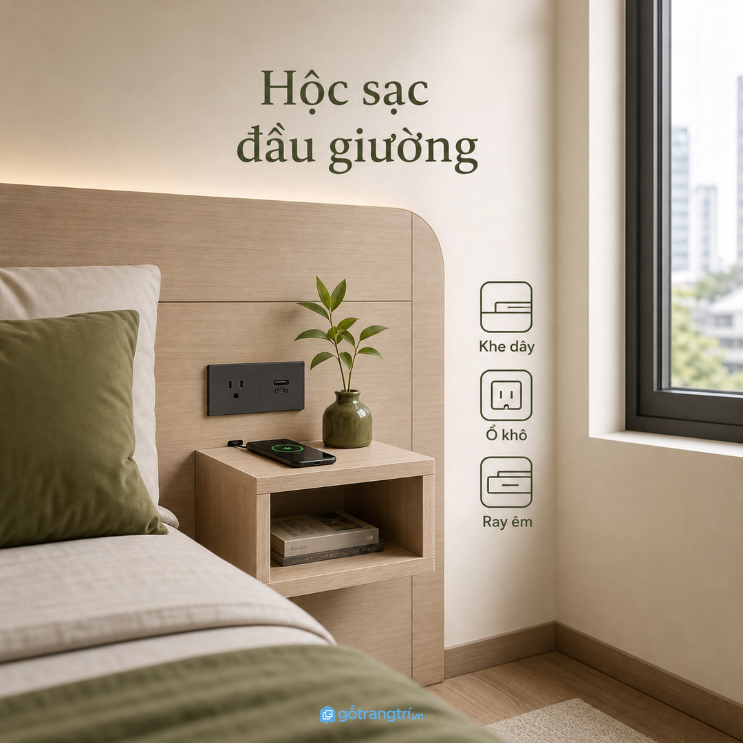 Đo chiều cao giường, tầm với tay và vị trí ổ điện trước khi làm