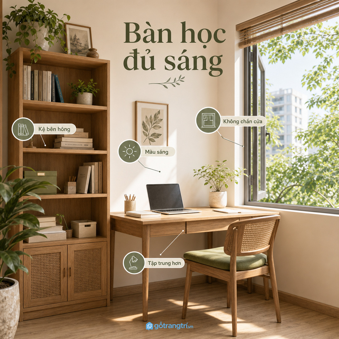 Chọn chiều cao và chiều sâu vừa đủ