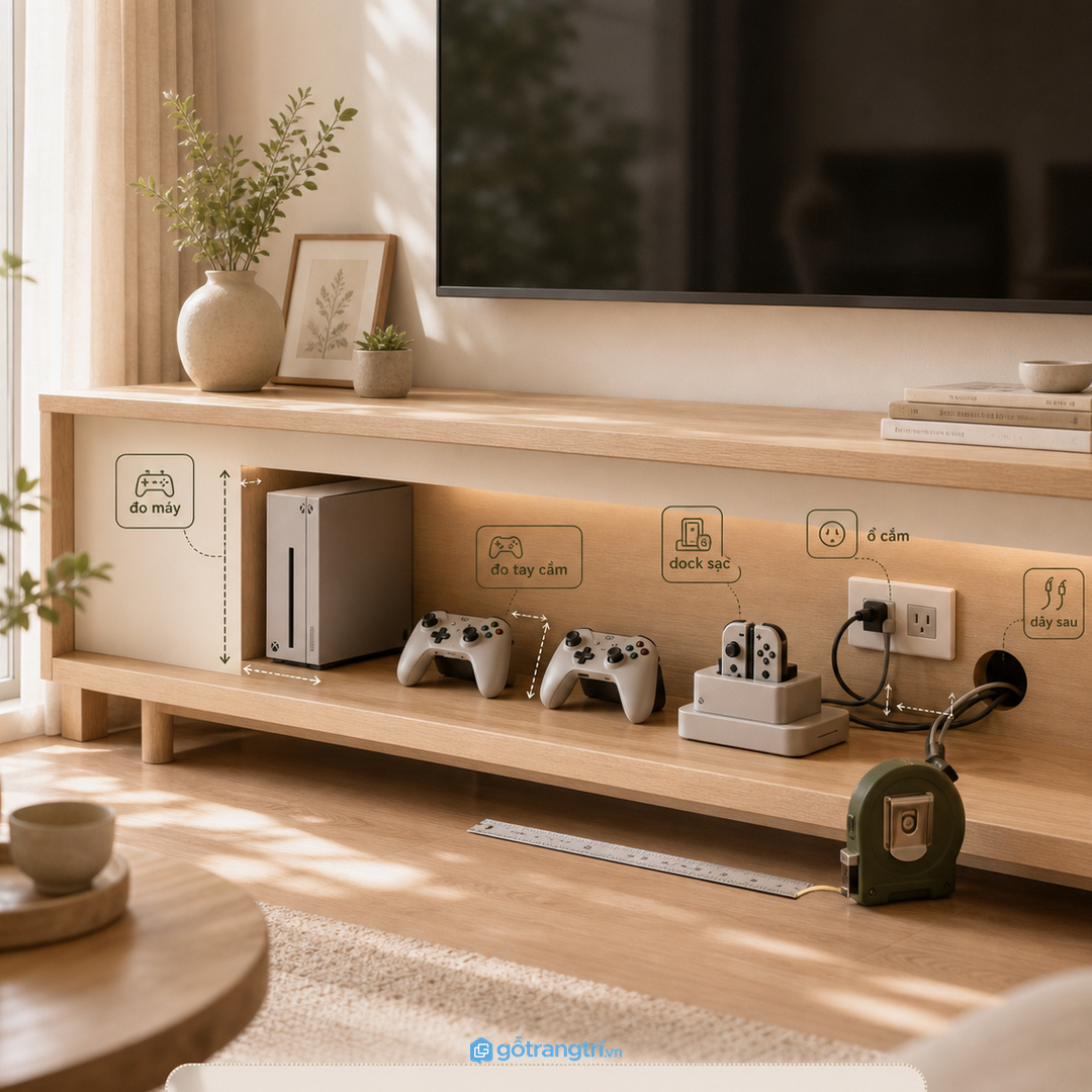 Đo máy, tay cầm và dây trước khi chia khoang