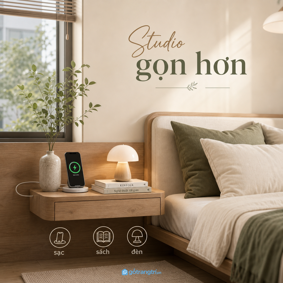 Chiều sâu tab vừa đủ để không cấn lối đi