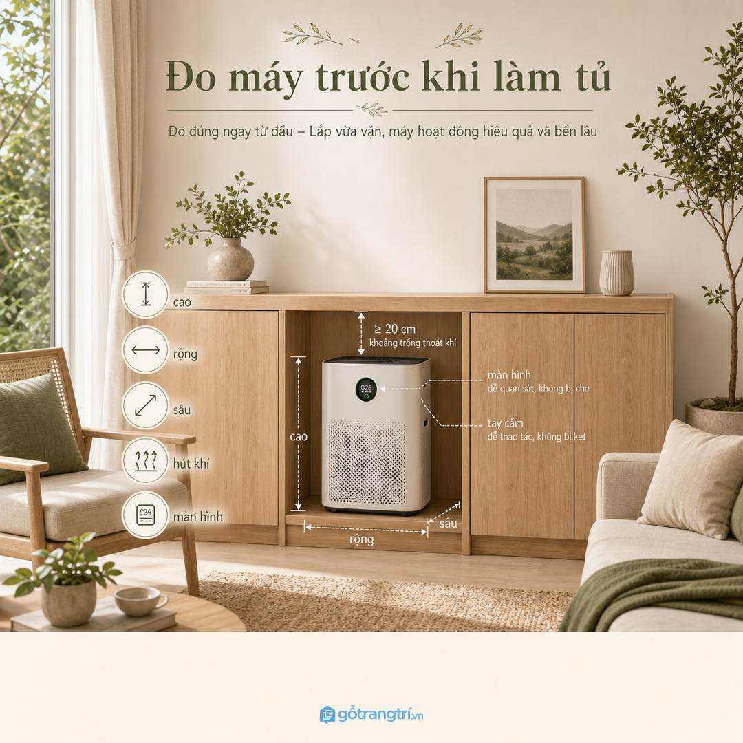 Đo chiều cao máy, chân đế và tay xách trước khi đặt làm