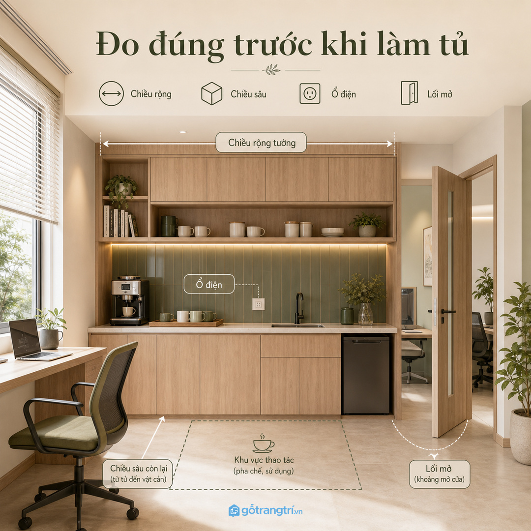 Đo đúng kích thước trước khi chốt bản vẽ