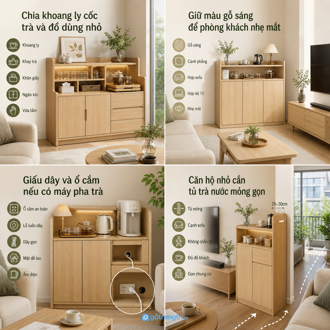 Chọn kích thước theo lối đi quanh sofa