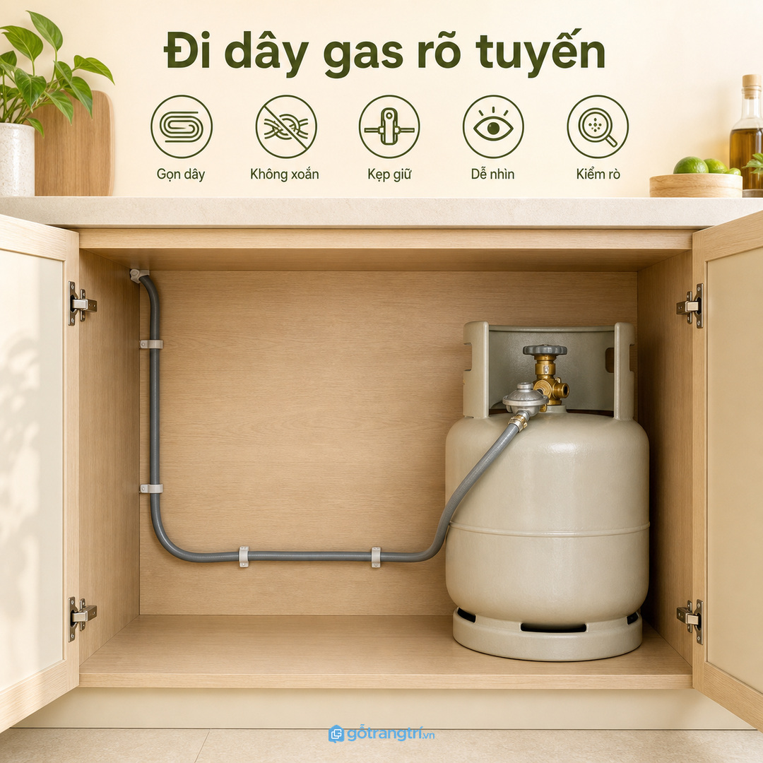 Chừa khoảng mở cánh và thay bình thật thoải mái