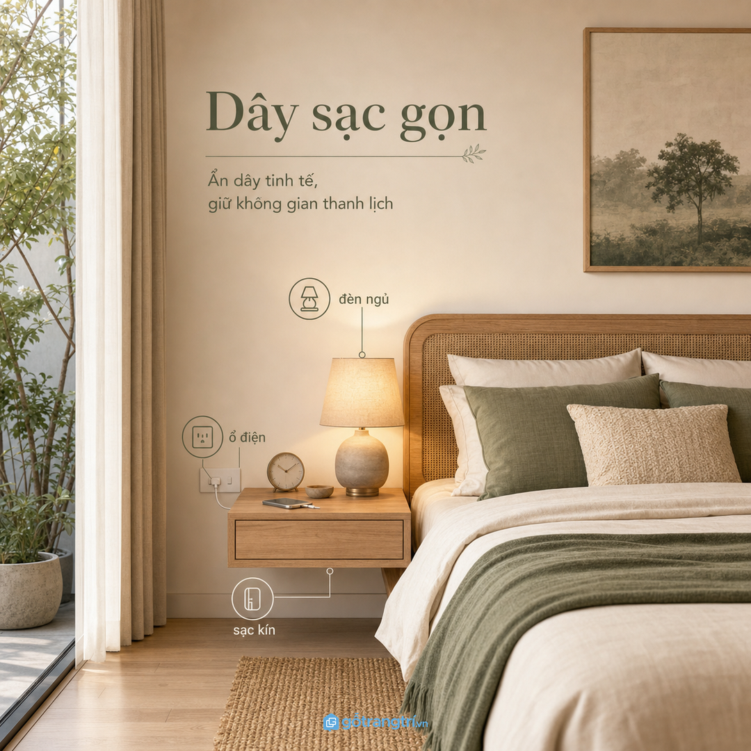 Tính ổ điện và dây sạc ngay từ đầu