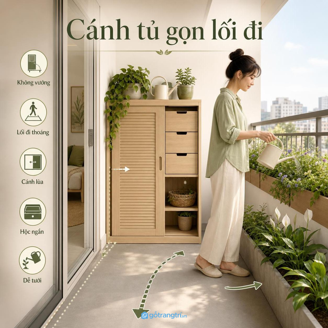 Khoang khô, khay đáy dễ lau và khe thoáng giúp tủ bền hơn