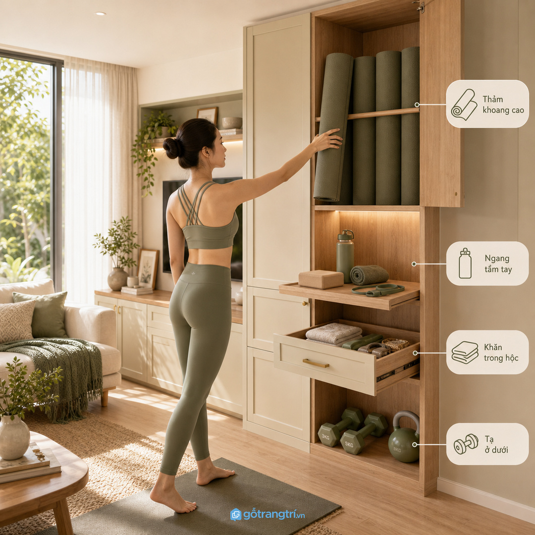 Chia khoang theo thói quen tập chứ không theo món đẹp