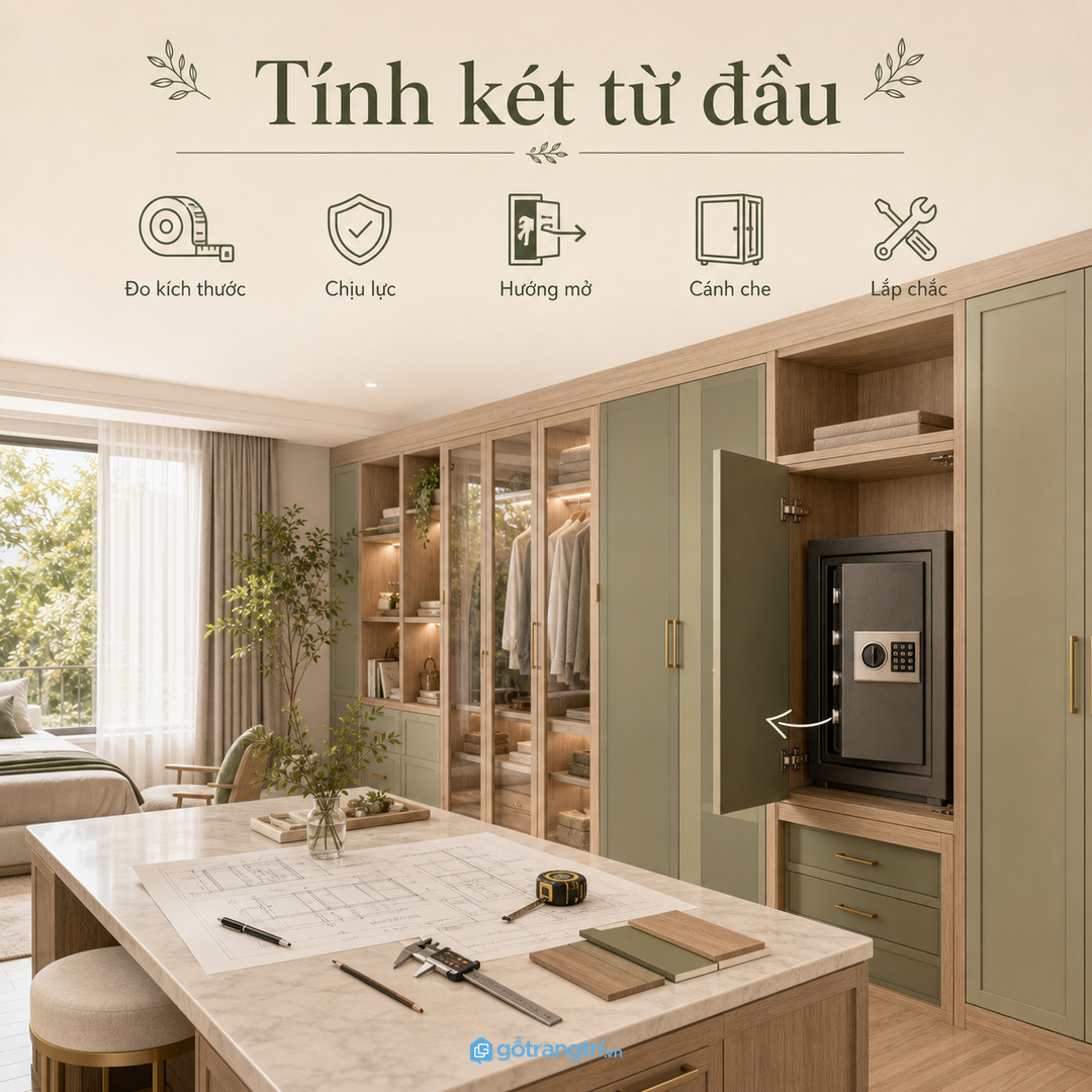 Tính kích thước két, tải trọng và lớp cánh che từ đầu
