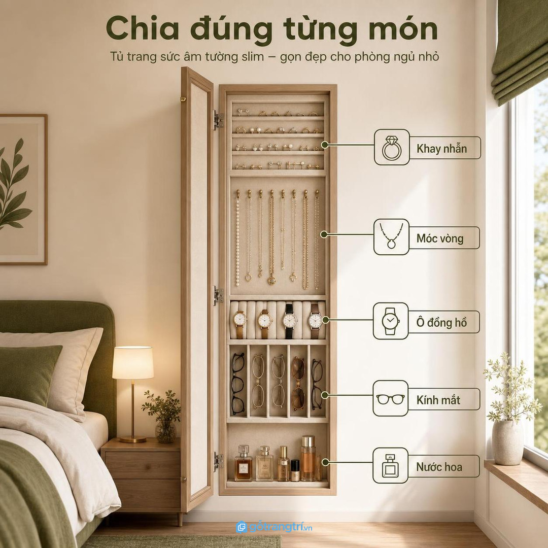 Chia khay theo từng loại phụ kiện