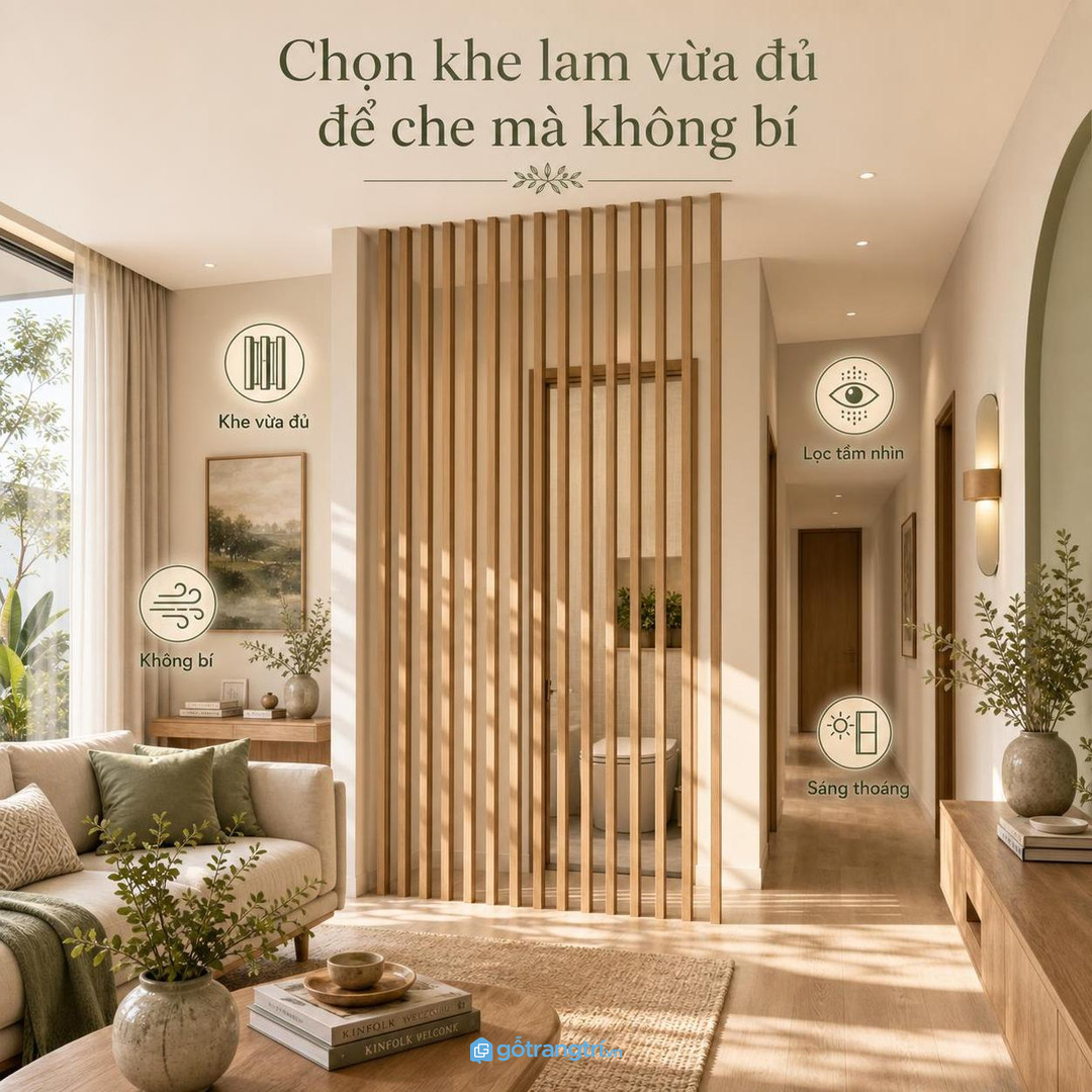 Chọn khe lam vừa đủ để che mà không bí