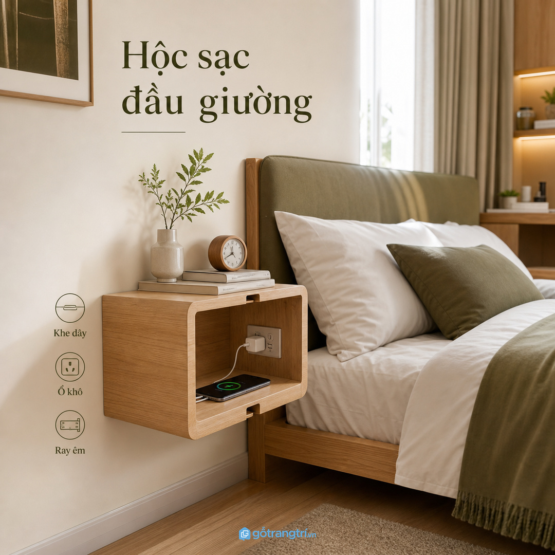 Giữ mặt tab thoáng để phòng ngủ nhỏ dễ nghỉ ngơi hơn